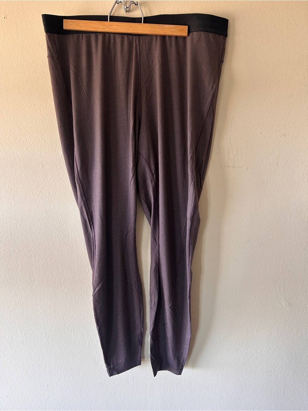 Purple REI merino wool baselayer top and bottom - Picture 2 of 10